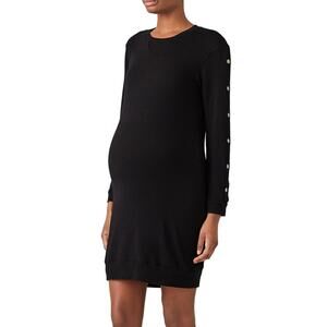 Rtr szS Monrow maternity casual dress sweatshirt dress studded long sleeves